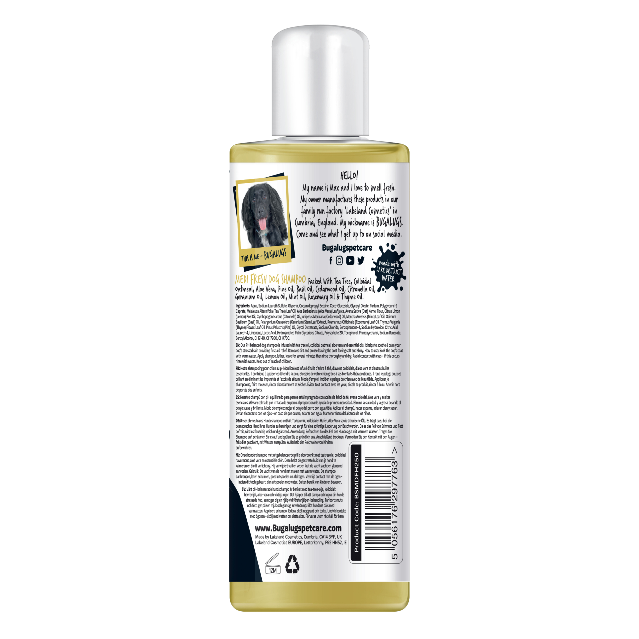 Bugalugs Medi Fresh Itchy Dog Shampoo 250ml - Image 2